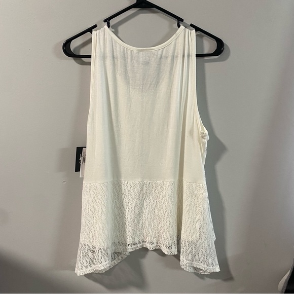 NWT by & by Cream Lace Tank Top - Picture 7 of 9